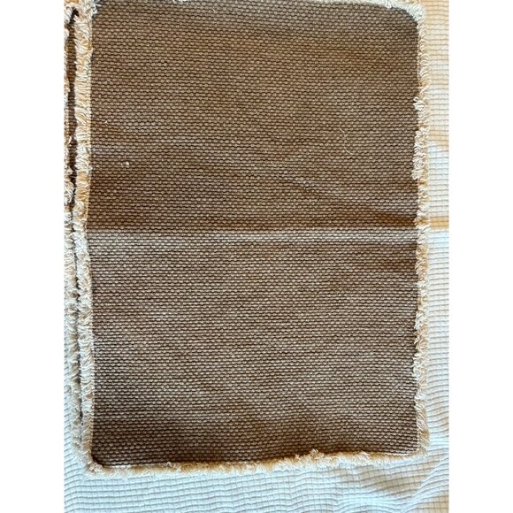 4 Better Homes & Gardens Camel Suede fringe Reversible Placemats Table Top Decor - Picture 9 of 12